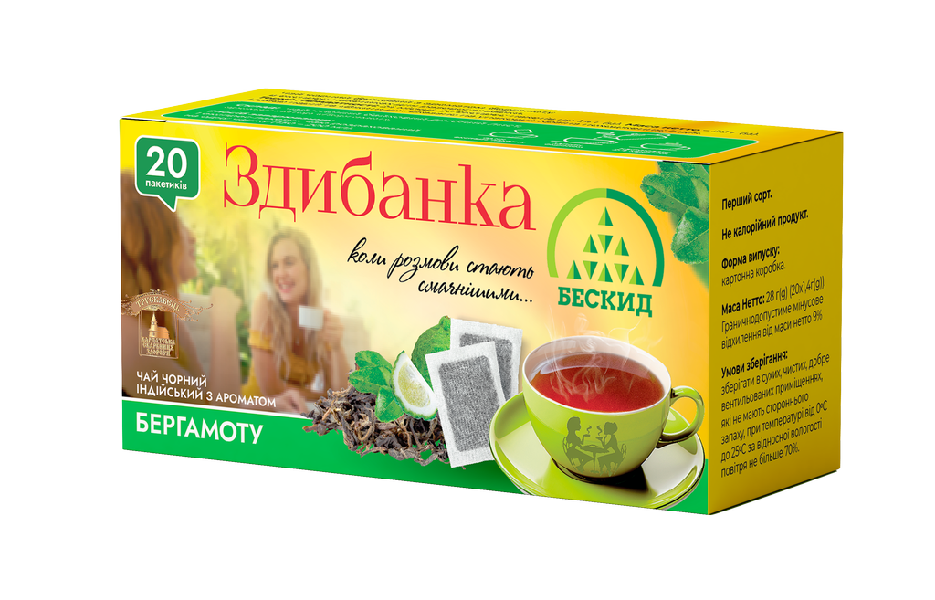 Чай чорний «Здибанка» з ароматом бергамоту 28 г